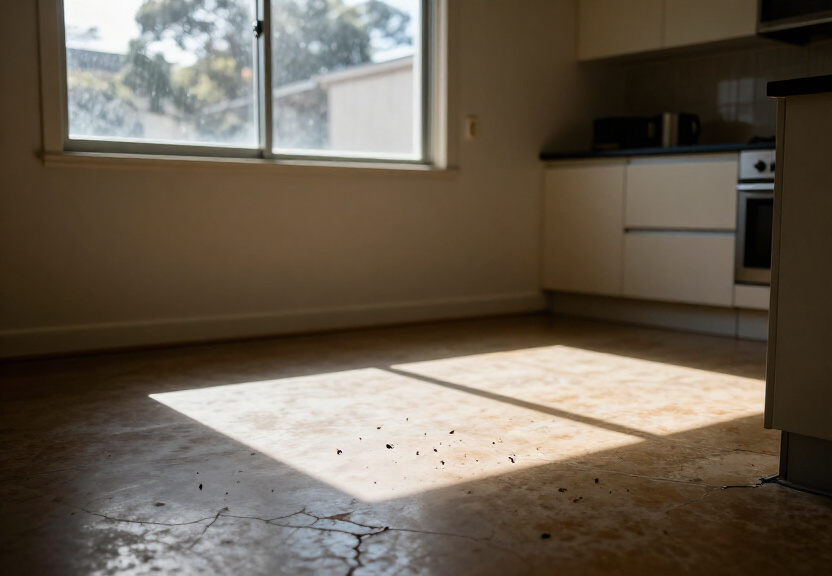 Cockroaches in a Menai kitchen before pest control